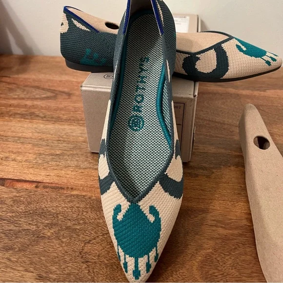 Rothy’s Moroccan Green Point Flat- NIB - Size 7.5 - Picture 8 of 11